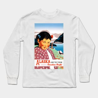 Vintage Travel Poster Alaska and the Yukon Canada Long Sleeve T-Shirt